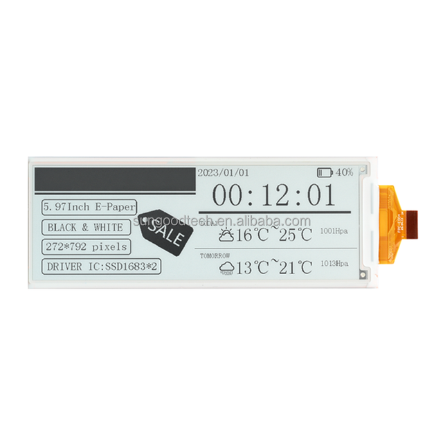 5.79 Inch Electronic Paper Ink Screen 272*792 Resolution Black White and Red EPD E-paper Display SSD1683 Driver 24Pin New