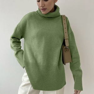 Maglione a Collo Alto in Misto Lana di Alta Qualità, Maniche Lunghe, Vestibilità Ampia per <span class=keywords><strong>Donna</strong></span>, Perfetto per Autunno e Inverno - Product Image 4