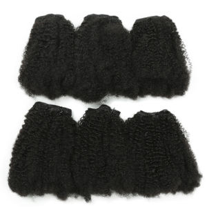 耐用机器双纬8英寸6件200克柔软非洲卷发蛋白纤维合成混合物，用于非洲编织束发 - Product Image 1