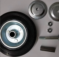 Roda Plastik Karet Putar Tugas Berat 5 Inch 125mm Ukuran Kecil Dengan Bantalan Solid dan Sekrup, Anti Tusuk, Untuk Kursi Truk