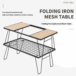 <span class=keywords><strong>Table</strong></span> de camping pliable d'extérieur IGT Free-Style, <span class=keywords><strong>table</strong></span> de barbecue portable pour pique-nique et camping - Product Image 6