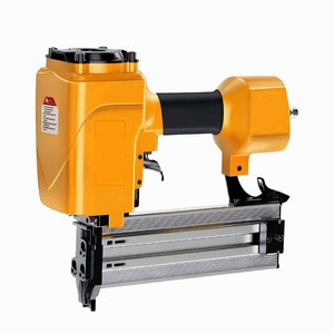 Pistolet à clous pneumatique droit jaune, agrafeuse à air 75-100 clous, outil de menuiserie, OEM ODM - Product Image 1
