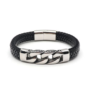 <span class=keywords><strong>VIYA</strong></span> Bracelet à la mode en forme d'animal punk pour homme, cadeau noir pour papa, fils, maris, petits amis, fête des pères, remise des diplômes, saint valentin - Product Image 4