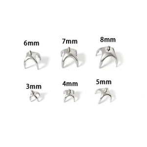 Base Ronde en Alliage de Titane Électroplaqué G23, Monture Vide à Quatre Griffes pour Pierres Taillées en Rose, Apprêts pour Boucles d'Oreilles, Accessoires de Bijoux DIY - Product Image 2