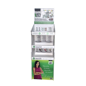 Customized Cardboard Energy <b>Drink</b> Display Racks Supermarket Floor Bottle <b>Stand</b> for Beverages - Product Image 1