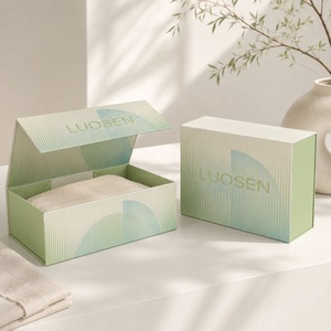 Caja de Papel Magnética con Estampado en Caliente Personalizado, Embalaje Plano para Ahorrar Costos, Caja de Regalo para Joyería, Cuidado de la Piel, Flores - Product Image 2