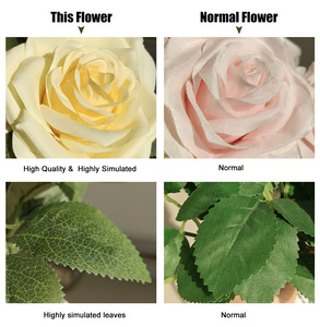 Décoration <span class=keywords><strong>de</strong></span> mariage artificielle <span class=keywords><strong>de</strong></span> haute qualité C-1497, plusieurs couleurs, roses en soie blanche, bouquets <span class=keywords><strong>de</strong></span> fleurs, toile <span class=keywords><strong>de</strong></span> fond - Product Image 6