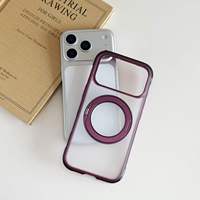 Nouvelle coque de téléphone magnétique à coussin d'air avec charge sans fil et anti-traces de doigts pour 18 Pro/18 Pro Max, en TPU+PP