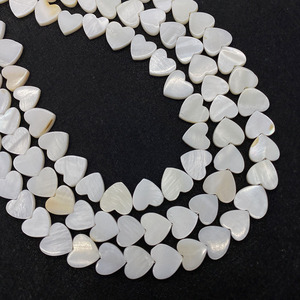 6/8/10/12mm ngọc trai nước ngọt tự nhiên trái tim màu trắng đào hình vỏ hạt để làm vòng đeo tay tự Làm Vòng Cổ Phụ kiện thủ công - Product Image 3