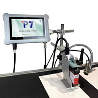 P7 1/2 pouces têtes d'impression buse à jet d'encre industrielle en ligne Code de données variables imprimante de boîte de papier en bois avec TIJ 127