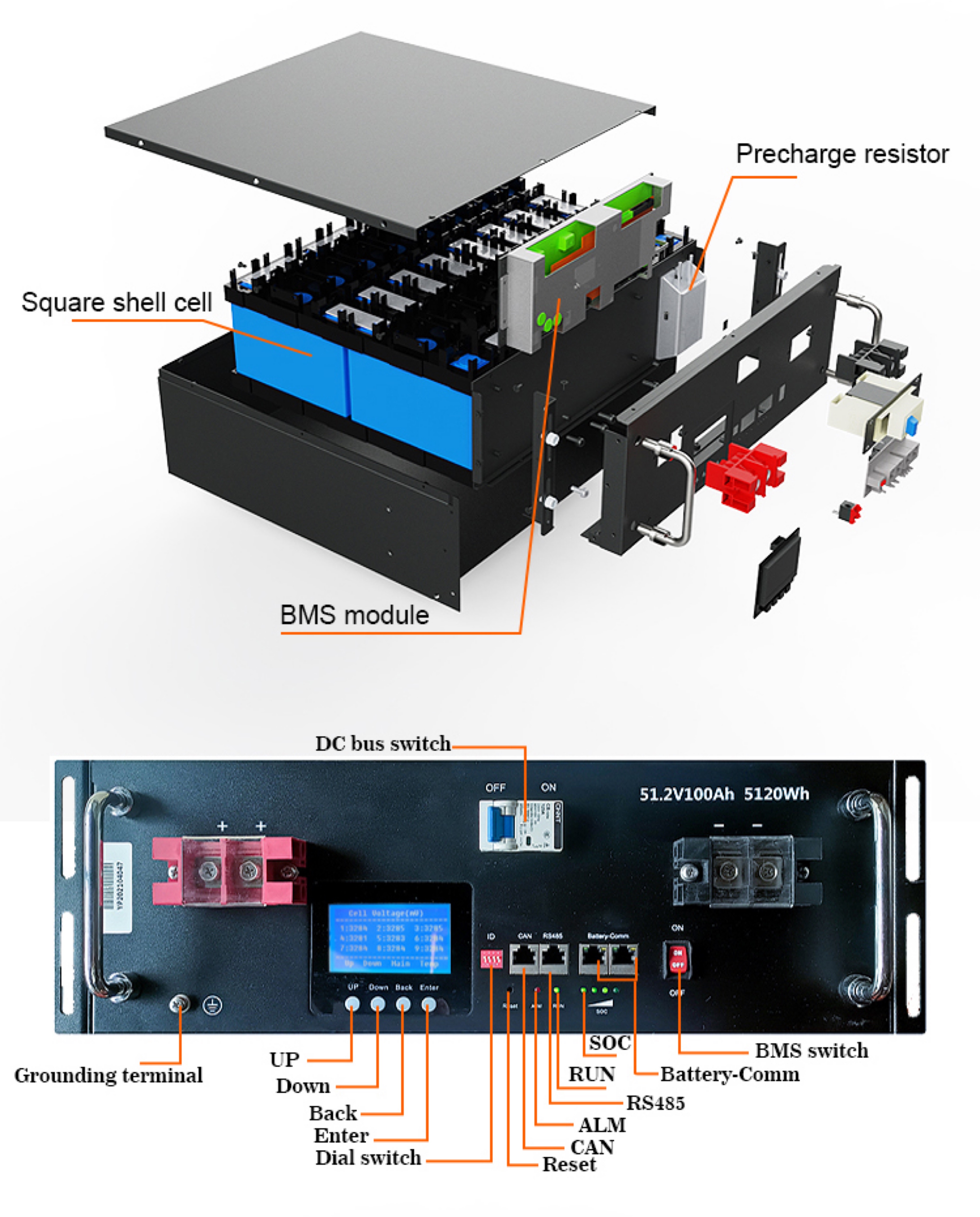 Solar Energy Storage Lifepo4 48v 24v 12v Lithium Battery Pack Deep Cycle 100Ah 500aH