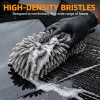 Brosse à poussière professionnelle en microfibre chenille bleue, sans rayures, pour l'intérieur de la voiture, tableau de bord, aérateurs, console