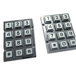 3*4 Matrix IP65 Waterproof Access control ATM zinc alloy blue light keypads