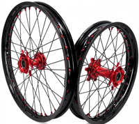 Jante à rayons CNC de 17 pouces pour Supermoto, compatible avec Surron Ultra Bee Hyper Bee, moto électrique tout-terrain, moyeu noir à 36 rayons, OEM