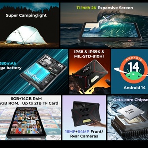 Hotwav R9 Pro Rugged <b>Tablet</b> PC 11 <b>Inch</b> 2K Display 6+256GB 20080mAh Android <b>14</b> Camping Light 16MP+64MP Camera IP69K 4G Pad Hotwav - Product Image 6