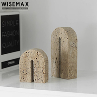 WISEMAX MEUBLES Nordic Arch Shape Travertin Office Living Room Bedroom Table Decoration Stand Book Up Meubles décoratifs