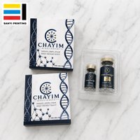 Ensemble de boîtes d'emballage personnalisées blanches et bleues en 2 parties pour flacons de peptidés (3ml+10ml) |   Conception Gratuite |   Échantillon rapide