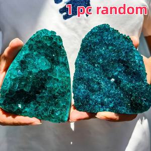 Cristal bleu naturel en grappe, spécimen minéral de haute qualité, pierre de guérison Reiki, décoration intérieure, collection de cristaux pour cadeau - Product Image 3