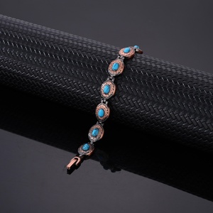 Fashionable Pure <b>Copper</b> Magnetic <b>Bracelet</b> Customizable Gemstone-Inlaid <b>Bracelet</b> Arthritis Pain Relief Jewelry <b>Bracelet</b> - Product Image 4