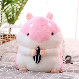 Muñeca de hámster <span class=keywords><strong>gordo</strong></span> súper adorable, mascota de ratón bonita, juguete de peluche de algodón PP, semillas de melón bordadas, regalo, función de edredón - Product Image 6