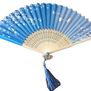 Éventail Pliant Floral Moderne de Haute Qualité à Bas Prix, Éventail à Manivelle en Bambou pour Mariage, Technique Peinte - Product Image 2