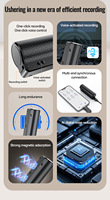 Enregistreur vocal magnétique 128 Go Q70 longue durée 500 heures d'enregistrement Mini enregistreurs vocaux numériques Appareils activés par l'audio