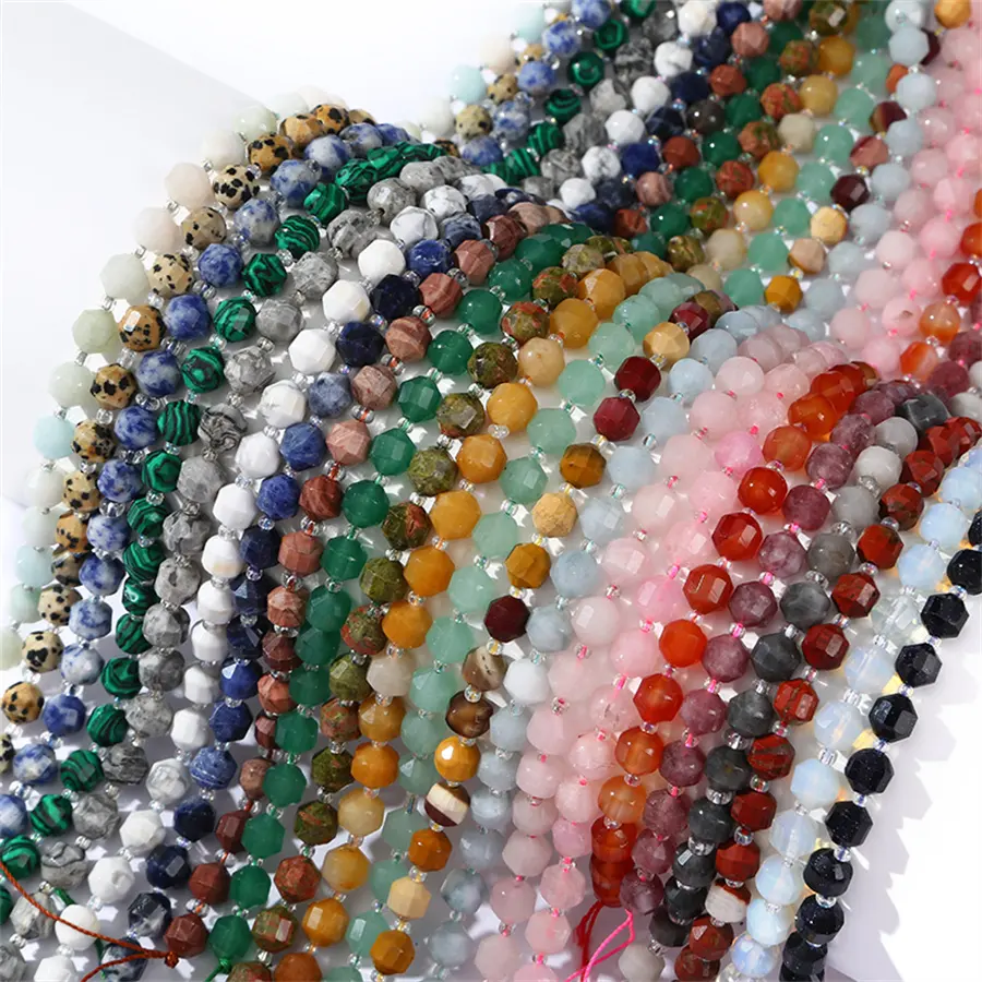Naturstein 10mm facettierte Perle Kristall achate Amethyste Lose Perlen für Schmuck herstellung Diy Armbänder Halskette
