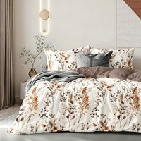 Parure de lit vintage rose à motif floral français, 3 pièces, avec volants, 100 % polyester, draps de luxe imprimés, vente en gros pour la maison
