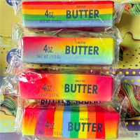 YIWUPOWER 13.5cm PU Wet Soft Butter Stick Milk Bar Slow Rising Squishy Strawberry Butter Block Fidget Stress Relief Squeeze Toy