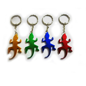 El llavero de aleación de aluminio con forma de lagarto de colores surtidos acepta logotipo grabado con láser personalizado - Product Image 2