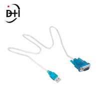 Nuevo Puerto USB a RS232 COM, PDA serie, adaptador de Cable DB9 de 9 pines, compatible con USB 2,0 con cable a Serial RS232 CH340