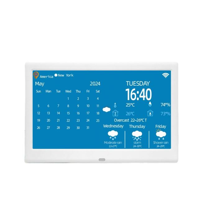 Large Display Digital Day Clock with Alarms MP3 Audio & AVI Video for Elderly with Vision Impairment Memory Loss Dementia Clock