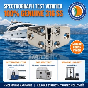 Charnière de <span class=keywords><strong>porte</strong></span> marine en acier inoxydable 316, 38x76mm, charnières de pont <span class=keywords><strong>pour</strong></span> bateaux, kayaks, yachts, quincaillerie marine, <span class=keywords><strong>accessoires</strong></span> de <span class=keywords><strong>bateau</strong></span>, personnalisable OEM - Product Image 3