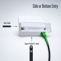 Kotak Terminasi Fiber Mini FTTH untuk Dinding Dalam Ruangan 1 Core SC/LC Adapter Kotak Terminal Optik untuk Rumah ONT FTTR Drop Cable