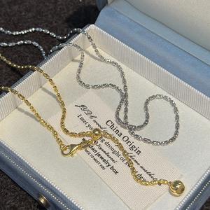 Collar con Colgante de Luna Súper Hada de Plata Pura S925, Diseño de Lujo, Cadena de Clavícula de Hada Ligera, Perla en Forma de Media Luna - Product Image 1