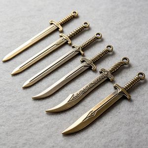 Marcapáginas de Metal Vintage con Forma de Espada, Aleación de Zinc y Latón, Personalizados, Creativos, Regalos Empresariales - Product Image 1