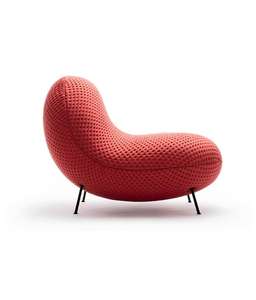 Modern Designer Chair Living Room Upholstered Stylish Decorative Leisure with Metal <b>Leg</b> - Product Image 3