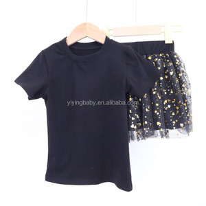 Completo Due Pezzi per Bambine: T-Shirt a Maniche Corte e Gonna <span class=keywords><strong>in</strong></span> <span class=keywords><strong>Tulle</strong></span> Stampata, Abbigliamento Casual da Principessa di Alta Qualità Personalizzabile - Product Image 5