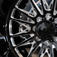 Jantes personnalisées en alliage d'aluminium forgé de 20 à 26 pouces pour camions et voitures de tourisme, super profondes, tout-terrain, nouvelle finition noire, garantie 5 ans