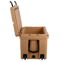 Glacière isotherme rotomoulée en PE 190QT avec roulettes, étanche, antidérapante, durable, pour le rangement extérieur, la pêche, le camping, personnalisable avec logo