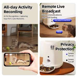 Pemberi makan hewan peliharaan pintar otomatis, Dispenser kontrol makanan multifungsi ramah lingkungan untuk kucing & anjing untuk penggunaan dalam ruangan - Product Image 3