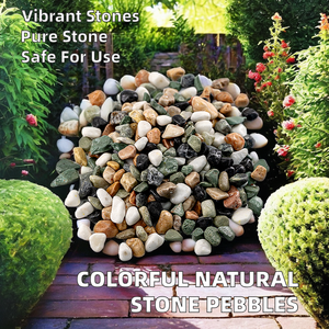 Natuurlijk Gepolijste Kasseien & Kiezels In Gemengde Kleuren-Zandgeel Bruin Groen Rood Blauw Voor Buiten Landschap Stenen Decor - Product Image 2
