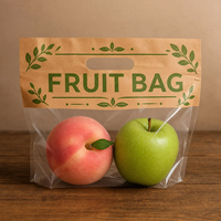 Sac d'emballage en plastique OPP CPP LDPE de qualité alimentaire avec logo imprimé personnalisé pour les raisins, sac d'emballage perforé pour fruits, sac d'emballage pour raisins