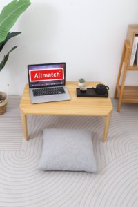 Mesa plegable para ordenador portátil para dormitorio y comedor, escritorio bajo pequeño con alfombra de ventana panorámica para balcón o cama - Product Image 3