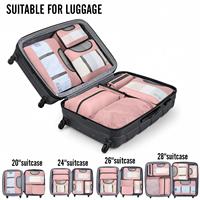 8 cubes de rangement pour valises, organiseurs de bagages de voyage, accessoires de voyage, organiseur de bagages avec compartiment à chaussures et trousse de toilette
