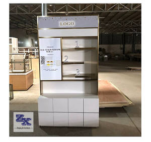 <span class=keywords><strong>MDF</strong></span> Blanco Cosmético Display Stand Cuidado <span class=keywords><strong>DE</strong></span> LA PIEL Gabinete Escaparate para el centro comercial al por menor - Product Image 1