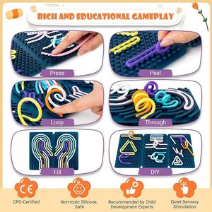Nuevo Lanzamiento: Tablero de Actividades Sensoriales 2 en 1 con Rompecabezas de Letras Explosivas, Juguete Educativo de Silicona para Niños, Antiestrés - Product Image 4