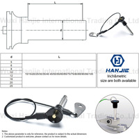 Goupilles à dégagement rapide en acier inoxydable et aluminium de haute résistance de 3/8 pouces indexant les plongeurs à bille à ressort avec porte-clés