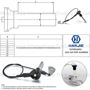 Goupilles à dégagement rapide en acier inoxydable et <span class=keywords><strong>aluminium</strong></span> de haute résistance de 3/8 pouces indexant les plongeurs à bille à ressort avec porte-clés - Product Image 6