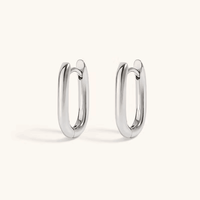 Hypoallergénique en forme de U or boucles d'oreilles cercle carré boucles d'oreilles pour femmes Huggie boucles d'oreilles bijoux De mode Joyeria De Moda